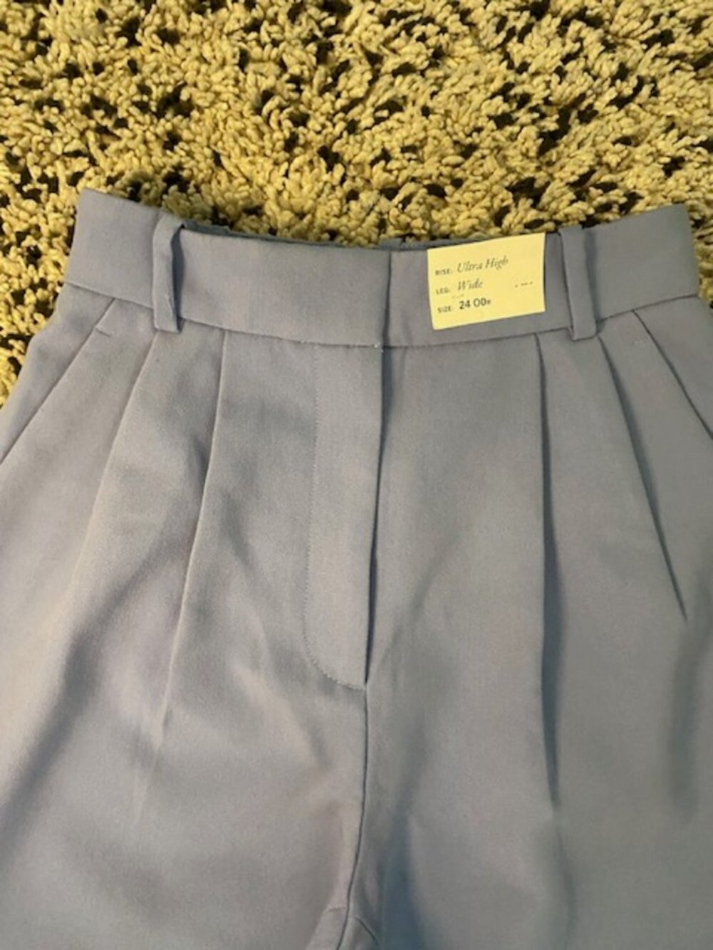 Abercrombie & Fitch Sloane Wide Leg Pants 00 Lavender/Pale Blue NWT - Picture 3 of 16